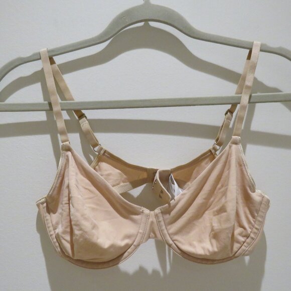 HANRO Cotton Sensation Underwire Bra in Beige Neutral Minimalist - Size 34B - Picture 3 of 14